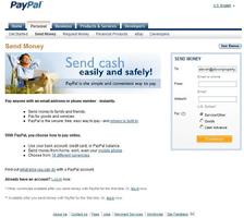 Click for Paypal Customer Screen Image