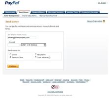 Click for Paypal Customer Screen Image